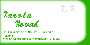 karola novak business card